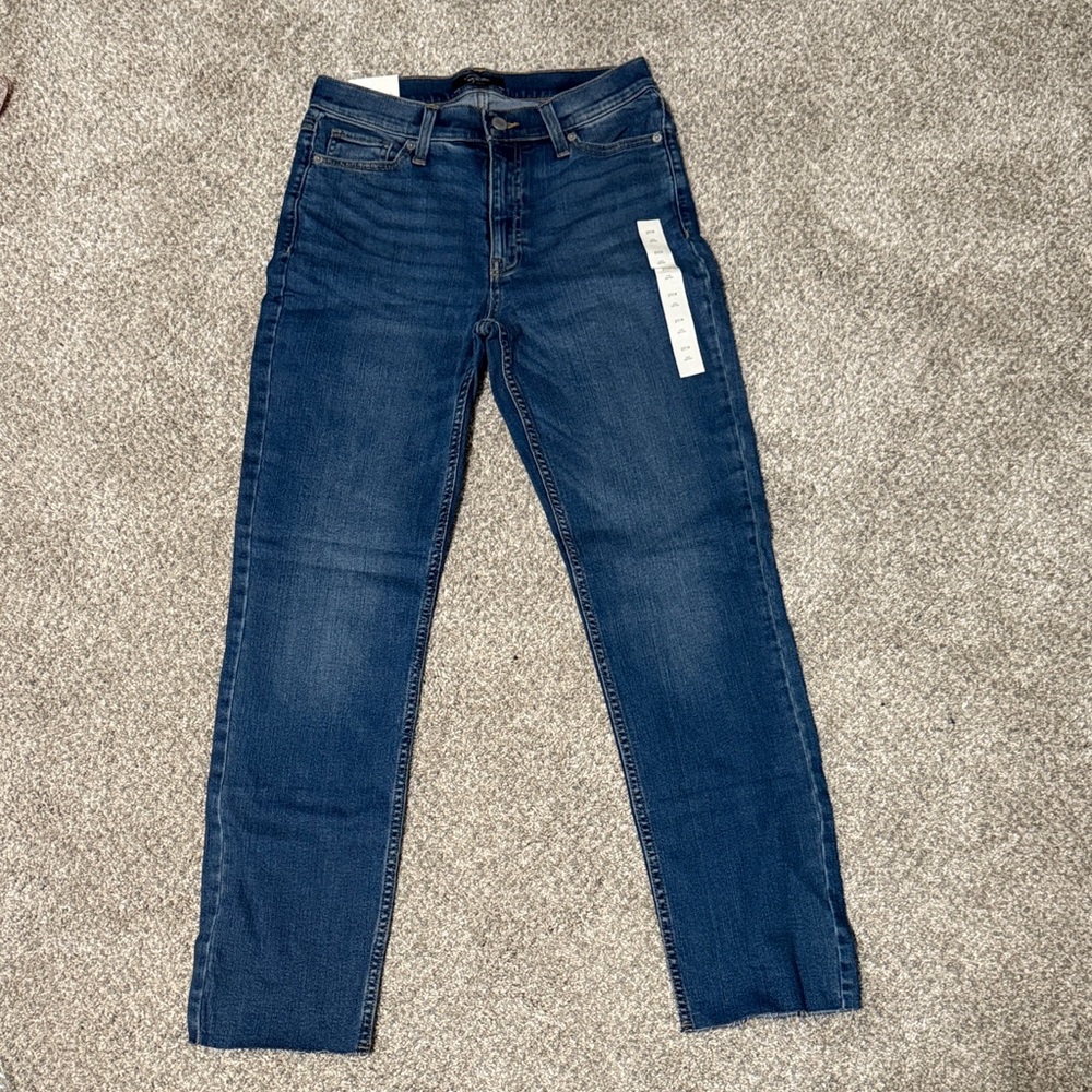 Banana Republic Mid Rise Slim Dark Blue Denim Jeans